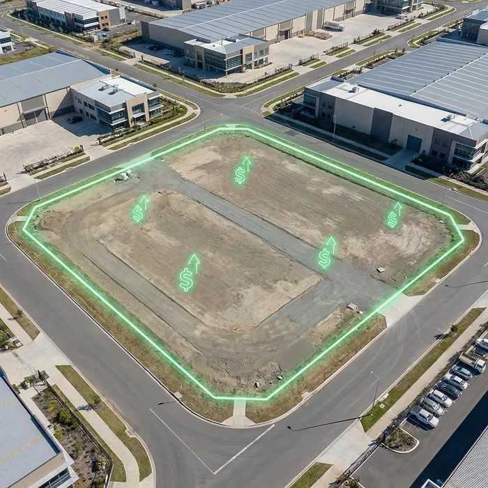 Lote industrial con indicadores de valorización financiera tras saneamiento registral del predio